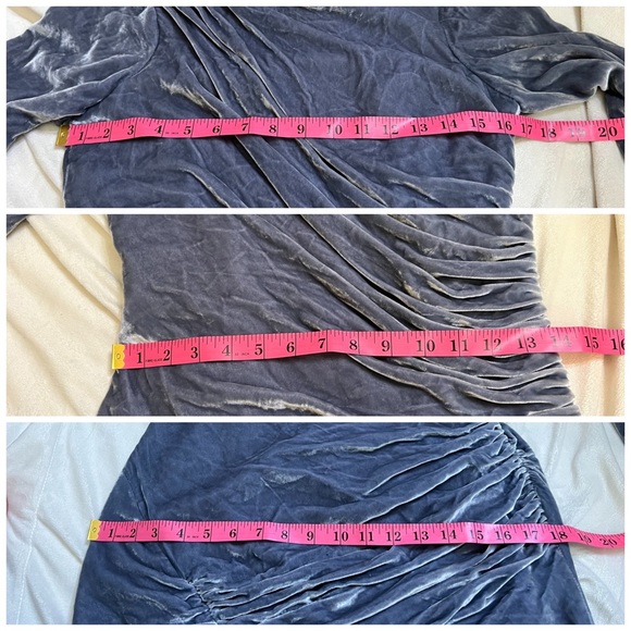 CINQ À SEPT Rebeka Gathered Velvet Mini Dress womens size 4 - Picture 11 of 11